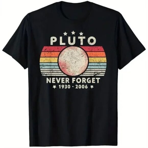 Other - Never Forget Pluto Men's Casual Short Sleeve Crew Neck T-shirt Size Large
